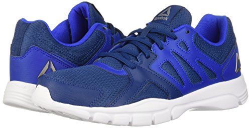 Reebok Men's Trainfusion Nine 3.0 Cross Trainer, Bunker Vital Blue/wh, 8.5 M US