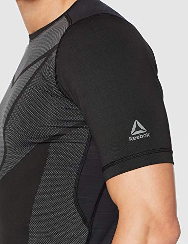 Reebok Ost SS AC Vent Comp tee Camiseta, Hombre, Negro, L Reebok Ost SS AC Vent Comp tee Camiseta, Hombre, Negro, L