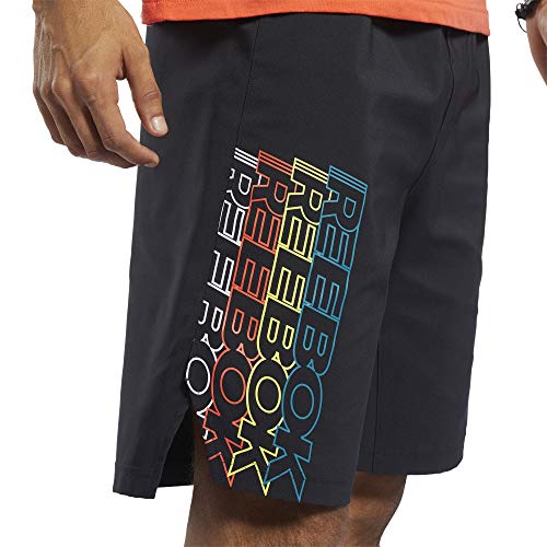 Reebok RBK MMA Short Pantalón Corto, Hombre, Negro, 32" Reebok RBK MMA Short Pantalón Corto, Hombre, Negro, 32"