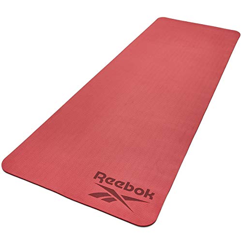 Reebok Rojo Esterilla de Yoga de Doble Cara de 6mm, Unisex-Adult