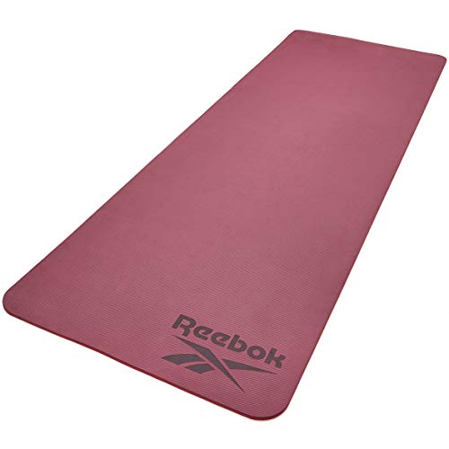 Reebok Rojo Esterilla de Yoga de Doble Cara de 6mm, Unisex-Adult