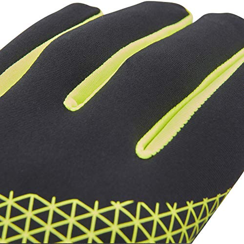 Reebok RRGL-12201 Guantes para Correr, Adultos Unisex, Negro, M-19-20 cm (Alrededor de la Palma)