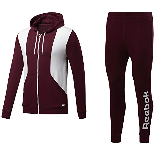Reebok TE Linear Logo TS Chándal, Hombre, Granat, S Reebok TE Linear Logo TS Chándal, Hombre, Granat, S