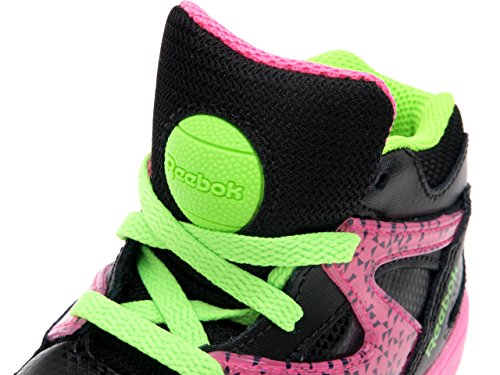 Reebok Versa Pump Omni Lite - Zapatillas Deportivas Unisex para bebé, Negro (Noir Black Electro Pink Green), 23.5 EU Reebok Versa Pump Omni Lite - Zapatillas Deportivas Unisex para bebé, Negro (Noir Black Electro Pink Green), 23.5 EU