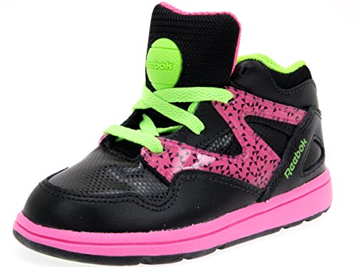 Reebok Versa Pump Omni Lite - Zapatillas Deportivas Unisex para bebé, Negro (Noir Black Electro Pink Green), 23.5 EU Reebok Versa Pump Omni Lite - Zapatillas Deportivas Unisex para bebé, Negro (Noir Black Electro Pink Green), 23.5 EU