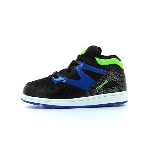 Reebok Versa Pump Omni Lite, Zapatos de Primeros Pasos Unisex bebé, Negro/Azul/Verde/Blanco (Black/Blue Sport/Solar Green/Wht), 22