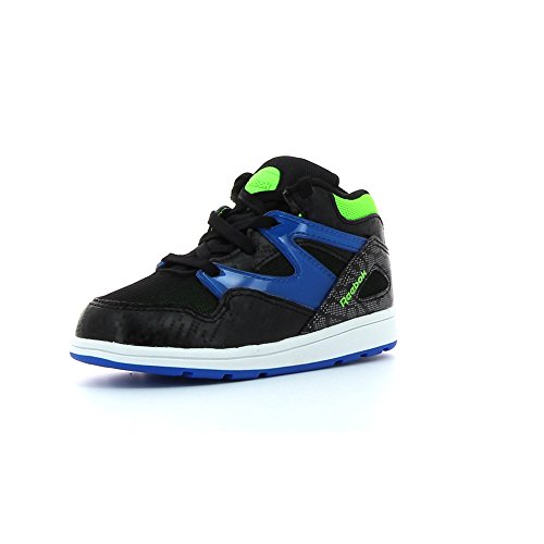 Reebok Versa Pump Omni Lite, Zapatos de Primeros Pasos Unisex bebé, Negro/Azul/Verde/Blanco (Black/Blue Sport/Solar Green/Wht), 22