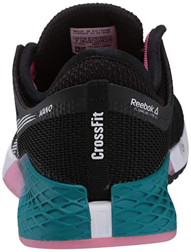 Reebok - Zapatillas de CrossFit Nano 9 para mujer, Negro (Negro/Seaport Teal/Rosa Pulido), 35 EU