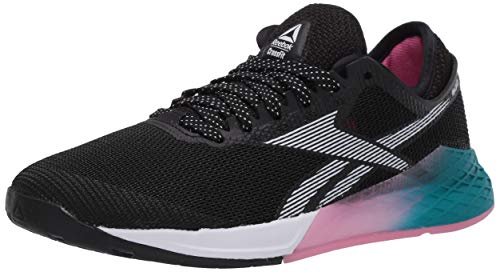 Reebok - Zapatillas de CrossFit Nano 9 para mujer, Negro (Negro/Seaport Teal/Rosa Pulido), 35 EU