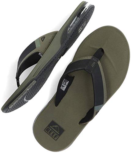 Reef Fanning Low, Chanclas Hombre, Verde (Olive OLI), 45 EU