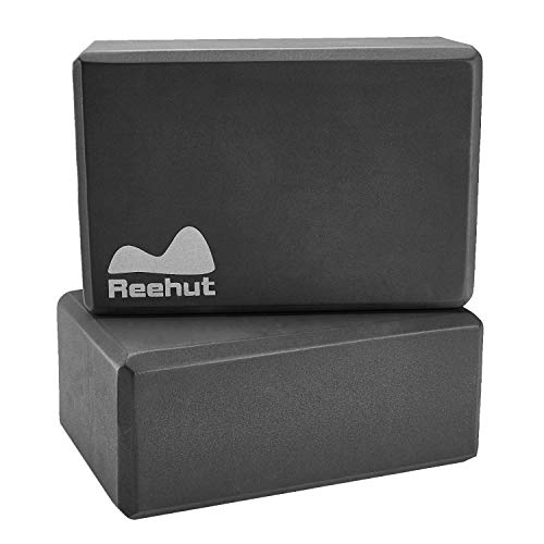 REEHUT Bloques de Yoga (1pc o 2pcs) - Bloque de Espuma EVA de Alta Densidad para Apoyar y Profundizar Las Poses, Mejorar la Fuerza y Ayudar en el Equilibrio y la Flexibilidad (Turquesa,1pc)