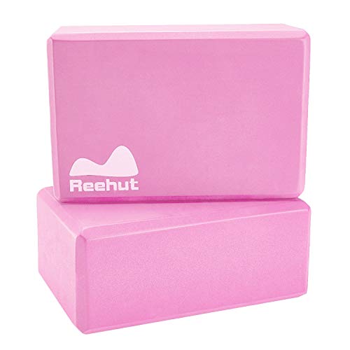 REEHUT Bloques de Yoga (1pc o 2pcs) - Bloque de Espuma EVA de Alta Densidad para Apoyar y Profundizar Las Poses, Mejorar la Fuerza y Ayudar en el Equilibrio y la Flexibilidad (Rosa,1pc) REEHUT Bloques de Yoga (1pc o 2pcs) - Bloque de Espuma EVA de Alta Densidad para Apoyar y Profundizar Las Poses, Mejorar la Fuerza y Ayudar en el Equilibrio y la Flexibilidad (Rosa,1pc)