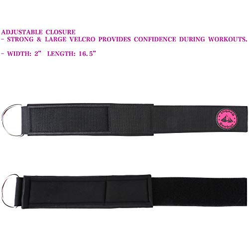 REEHUT Correa de Tobillo Acolchada con Hebilla de Nylon Ajustable Tobillera Deportiva para MĂĄquina de Cable con Hebilla Metal D-Anillos para Ejercicios de Estiramiento Fitness Pilates 1 pc REEHUT Correa de Tobillo Acolchada con Hebilla de Nylon Ajustable Tobillera Deportiva para MĂĄquina de Cable con Hebilla Metal D-Anillos para Ejercicios de Estiramiento Fitness Pilates 1 pc