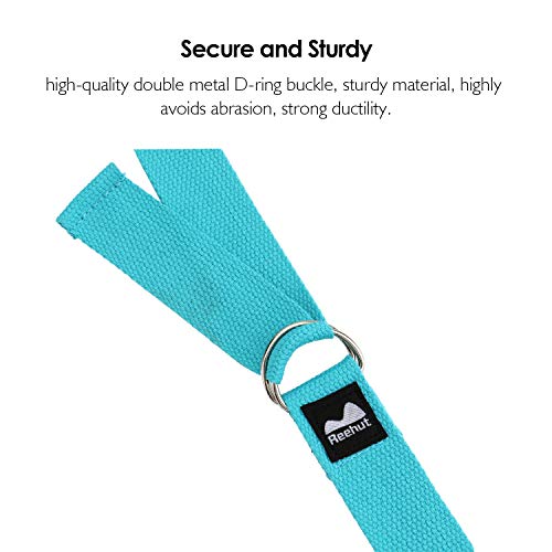 REEHUT Correa para Yoga - Cinturón con Hebilla Metal D-Anillos de Poliéster Algodón Resistente para Ejercicios de Estiramiento, Fitness, Pilates y Flexibilidad (Gris,3m,10ft) REEHUT Correa para Yoga - Cinturón con Hebilla Metal D-Anillos de Poliéster Algodón Resistente para Ejercicios de Estiramiento, Fitness, Pilates y Flexibilidad (Gris,3m,10ft)