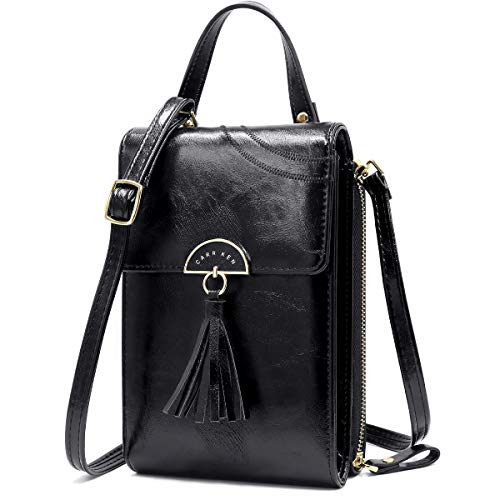 REETEE Bandolera Pequeña Mujer Cuero PU Cartera Bolso de Teléfono Móvil para Mujer, Mini Crossbody Bag Bolso Movil Mujer Monedero con Ranuras para Tarjeta y Correa Ajustable (negro) REETEE Bandolera Pequeña Mujer Cuero PU Cartera Bolso de Teléfono Móvil para Mujer, Mini Crossbody Bag Bolso Movil Mujer Monedero con Ranuras para Tarjeta y Correa Ajustable (negro)