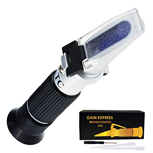 Refractómetro de Alcohol de vino portátil con ATC Dual Scale Brix 0-40% 0-25% VOL Probador de Óptica para uva de elaboración de vino Winemakers Homebrew Tool Refractómetro de Alcohol de vino portátil con ATC Dual Scale Brix 0-40% 0-25% VOL Probador de Óptica para uva de elaboración de vino Winemakers Homebrew Tool