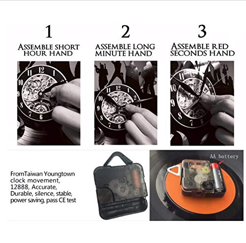 Regalo Hecho a Mano del Reloj de Pared de Vinilo Happy Design de Szhao para Cualquier ocasión Regalo Hecho a Mano del Reloj de Pared de Vinilo Happy Design de Szhao para Cualquier ocasión