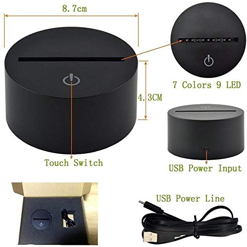 Regalo para madre para niña ballet danza color toque ilusión cambio niños visión 3D luz nocturna creativa regalo de vacaciones Regalo para madre para niña ballet danza color toque ilusión cambio niños visión 3D luz nocturna creativa regalo de vacaciones