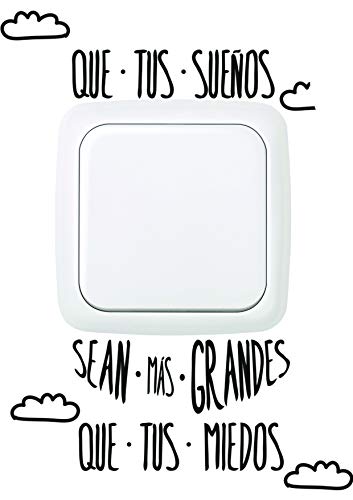 REGALOS ESTRELLA AZUL Vinilo decorativo pegatina pared para enchufe superficie o interruptor de pared (Que tus sueños sean más grandes que tus miedos) REGALOS ESTRELLA AZUL Vinilo decorativo pegatina pared para enchufe superficie o interruptor de pared (Que tus sueños sean más grandes que tus miedos)