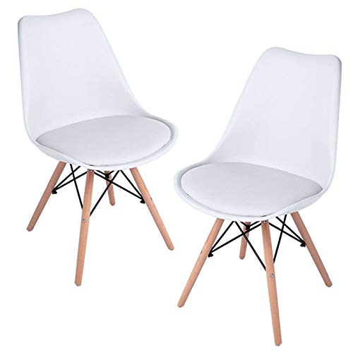 Regalos Miguel - Packs Sillas Comedor - Pack 2 Sillas Tilsen - Blanco - Envío Desde España