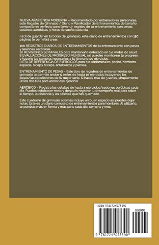 Registro de Gimnasio de Series y Repeticiones: Registro diario de entrenamientos y sueño para para ponerte sano y en forma! Registro de Gimnasio de Series y Repeticiones: Registro diario de entrenamientos y sueño para para ponerte sano y en forma!