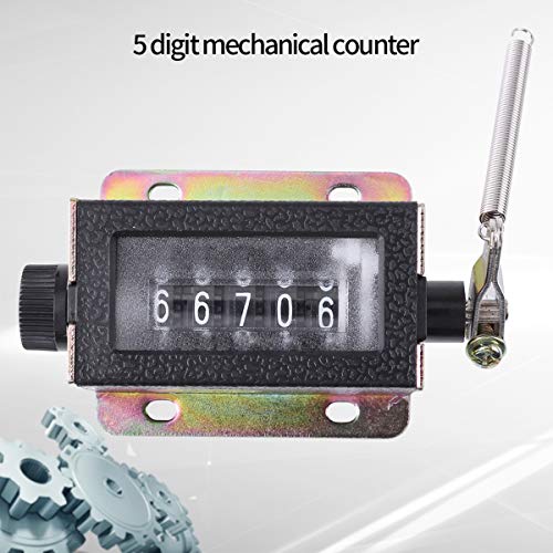 Rehomy Contador de Dígitos D67-F Contador de Recuento Manual de Carrera Manual de Restablecimiento Mecánico de 5 Dígitos Rehomy Contador de Dígitos D67-F Contador de Recuento Manual de Carrera Manual de Restablecimiento Mecánico de 5 Dígitos