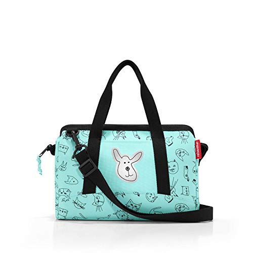 Reisenthel Allrounder XS Kids Cats and Dogs Bolsa de Deporte Infantil, 27 cm, 5 Liters, Turquesa (Mint)