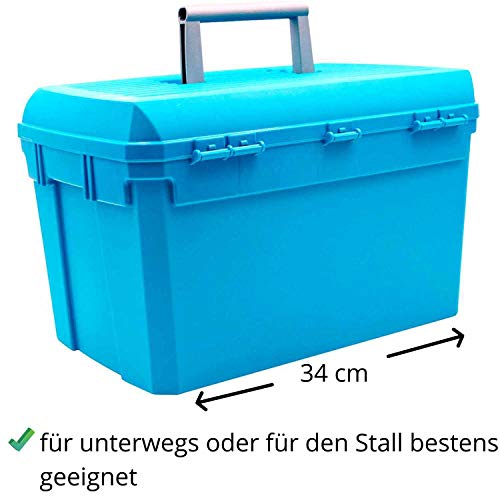 Reitsport Amesbichler Caja de limpieza Norton, color turquesa/gris Reitsport Amesbichler Caja de limpieza Norton, color turquesa/gris