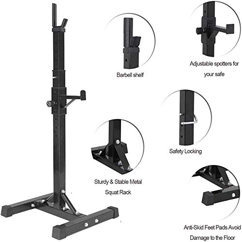 Rejilla Ajustable para Sentadillas, Gimnasio en casa, Press de banca, Equipo de Entrenamiento, Entrenamiento de Fuerza, Soporte para Barra, estación de inmersión, Soporte para Sentadillas, s Rejilla Ajustable para Sentadillas, Gimnasio en casa, Press de banca, Equipo de Entrenamiento, Entrenamiento de Fuerza, Soporte para Barra, estación de inmersión, Soporte para Sentadillas, s