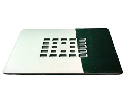 Rejilla cuadrada de 13,5 X 13,5 cm en acero inoxidable para platos de ducha de resina,pizarra,mármol,piedra Rejilla cuadrada de 13,5 X 13,5 cm en acero inoxidable para platos de ducha de resina,pizarra,mármol,piedra