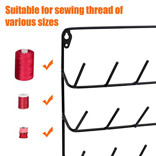 Rejilla para hilo de coser Soporte para hilo de 32 carretes Rejilla de metal de pared con abrazaderas de carrete para organizar hilo de coser, herramienta de bordado, adecuado para hilo grande Rejilla para hilo de coser Soporte para hilo de 32 carretes Rejilla de metal de pared con abrazaderas de carrete para organizar hilo de coser, herramienta de bordado, adecuado para hilo grande