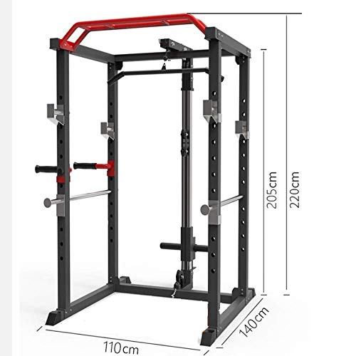 Rejilla para Sentadillas con Press de banca para máquina, Multifuncional Entrenamiento de Levantamiento de Pesas Smith Machine Professional Power Cage Rejilla para sentad