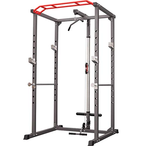 Rejilla para Sentadillas con Press de banca para máquina, Multifuncional Entrenamiento de Levantamiento de Pesas Smith Machine Professional Power Cage Rejilla para sentad