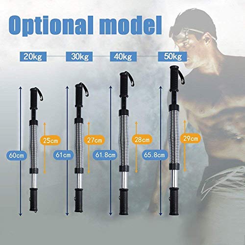Relaxbx Barra de Resorte Profesional para Entrenamiento de Pecho/Hombro, 20 kg, 30 kg, 40 kg, 50 kg, Resorte de Culturismo, Brazo Relaxbx Barra de Resorte Profesional para Entrenamiento de Pecho/Hombro, 20 kg, 30 kg, 40 kg, 50 kg, Resorte de Culturismo, Brazo