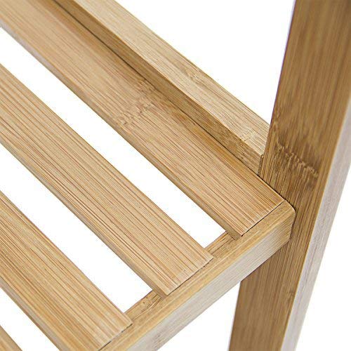 Relaxdays 10013497 Estantería bambú para baño, 4 Niveles, Natural, 33x33x110 cm Relaxdays 10013497 Estantería bambú para baño, 4 Niveles, Natural, 33x33x110 cm