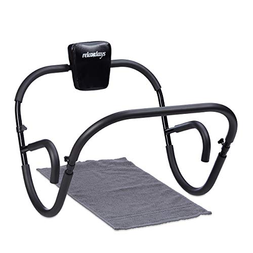 Relaxdays Aparato para Abdominales, Plegable, 60 x 70 x 70 cm, Entrenador en casa, Negro, Adultos Unisex Relaxdays Aparato para Abdominales, Plegable, 60 x 70 x 70 cm, Entrenador en casa, Negro, Adultos Unisex