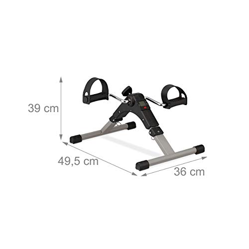 Relaxdays Ejercitador de Brazos y piernas, Plegable, para Oficina, hogar, Personas Mayores, Mini Bicicleta estática, 39 x 36 x 49,5 cm, Color Negro Relaxdays Ejercitador de Brazos y piernas, Plegable, para Oficina, hogar, Personas Mayores, Mini Bicicleta estática, 39 x 36 x 49,5 cm, Color Negro