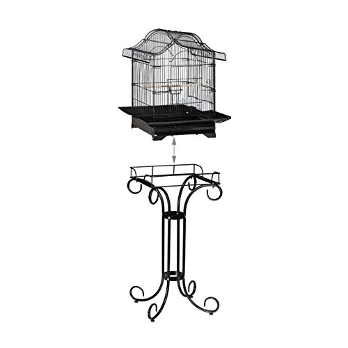 Relaxdays Jaula para pájaros con Soporte, Canarios, pinzones, Perchas, comedero, Jaula exótica, 146,5 x 55 x 50 cm, Color Negro Relaxdays Jaula para pájaros con Soporte, Canarios, pinzones, Perchas, comedero, Jaula exótica, 146,5 x 55 x 50 cm, Color Negro