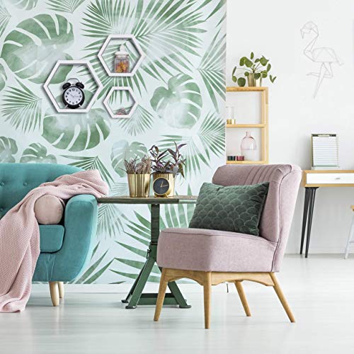 Relaxdays Juego de Baldas Pared Hexagonales, Madera, Blanco, 26 x 29,5 x 10 cm Relaxdays Juego de Baldas Pared Hexagonales, Madera, Blanco, 26 x 29,5 x 10 cm