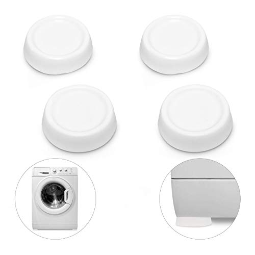 Relaxdays Patas Antivibración para Lavadora, Goma, Blanco, 6,5 cm, 4 Unidades Relaxdays Patas Antivibración para Lavadora, Goma, Blanco, 6,5 cm, 4 Unidades