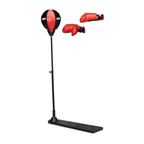 Relaxdays Punchingball Saco Boxeo Niños con Guantes, Set Punching Ball, Boxing Bag, Infantil, Negro/Rojo, Estándar Relaxdays Punchingball Saco Boxeo Niños con Guantes, Set Punching Ball, Boxing Bag, Infantil, Negro/Rojo, Estándar