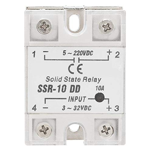 Relé de estado sólido, SSR-10 DD 10A 5-220VDC Relé de estado sólido para equipos petroquímicos, maquinaria de alimentos, maquinaria de embalaje, máquinas herramientas CNC y otros campos de control aut Relé de estado sólido, SSR-10 DD 10A 5-220VDC Relé de estado sólido para equipos petroquímicos, maquinaria de alimentos, maquinaria de embalaje, máquinas herramientas CNC y otros campos de control aut