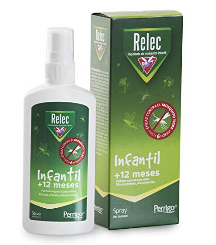 Relec Infantil Spray Antimosquitos | Fórmula especial para niños | A partir de 1 año | Eficaz contra el mosquito tigre | Dermatológicamente testada, sin alcohol ni colorantes | 100 ml Relec Infantil Spray Antimosquitos | Fórmula especial para niños | A partir de 1 año | Eficaz contra el mosquito tigre | Dermatológicamente testada, sin alcohol ni colorantes | 100 ml
