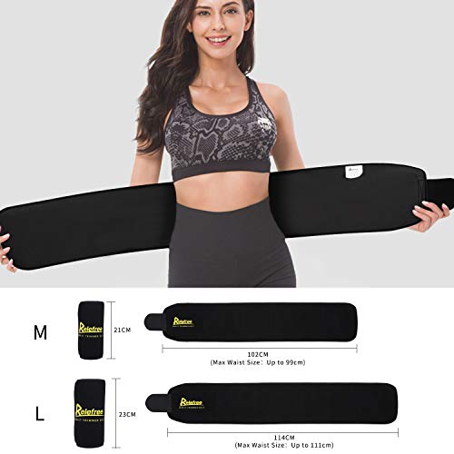 Relefree Faja Reductora Adelgazante, Cinturón Deportivo para Entrenamianto, 2 Correas de Muñeca y 1 Correas de Cabeza, Cinturón Ajustable para Bajar Peso, Quemador de Grasa（L）