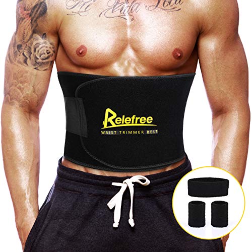 Relefree Faja Reductora Adelgazante, Cinturón Deportivo para Entrenamianto, 2 Correas de Muñeca y 1 Correas de Cabeza, Cinturón Ajustable para Bajar Peso, Quemador de Grasa（L）