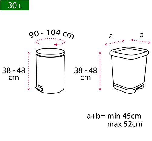 Relevo 100% Reciclado Bolsas Basura Perfumadas, extra resistentes 30 L, 45 bolsas