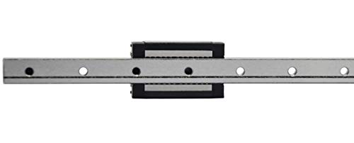 ReliaBot Guía de riel lineal MGN12 de 500 mm y bloque de transporte negro MGN12H con tiras anti-caída para impresora 3D y máquina CNC