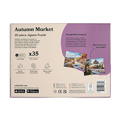 Relish ‘Autumn Market’ Puzle de 35 Piezas diseñado para Personas ancianas con Demencia / Alzheimer’s