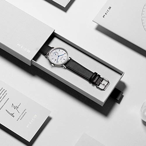 Reloj Automático Mecánico para Hombres FEICE Reloj Bauhaus Minimalista Analógico Relojes de Pulsera Unisex Reloj Zafiro Sintético FM201