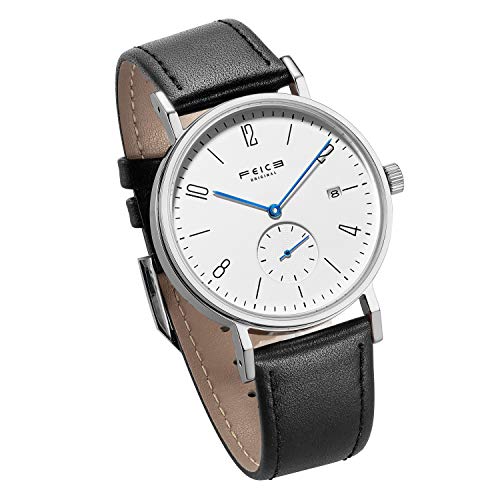 Reloj Automático Mecánico para Hombres FEICE Reloj Bauhaus Minimalista Analógico Relojes de Pulsera Unisex Reloj Zafiro Sintético FM201